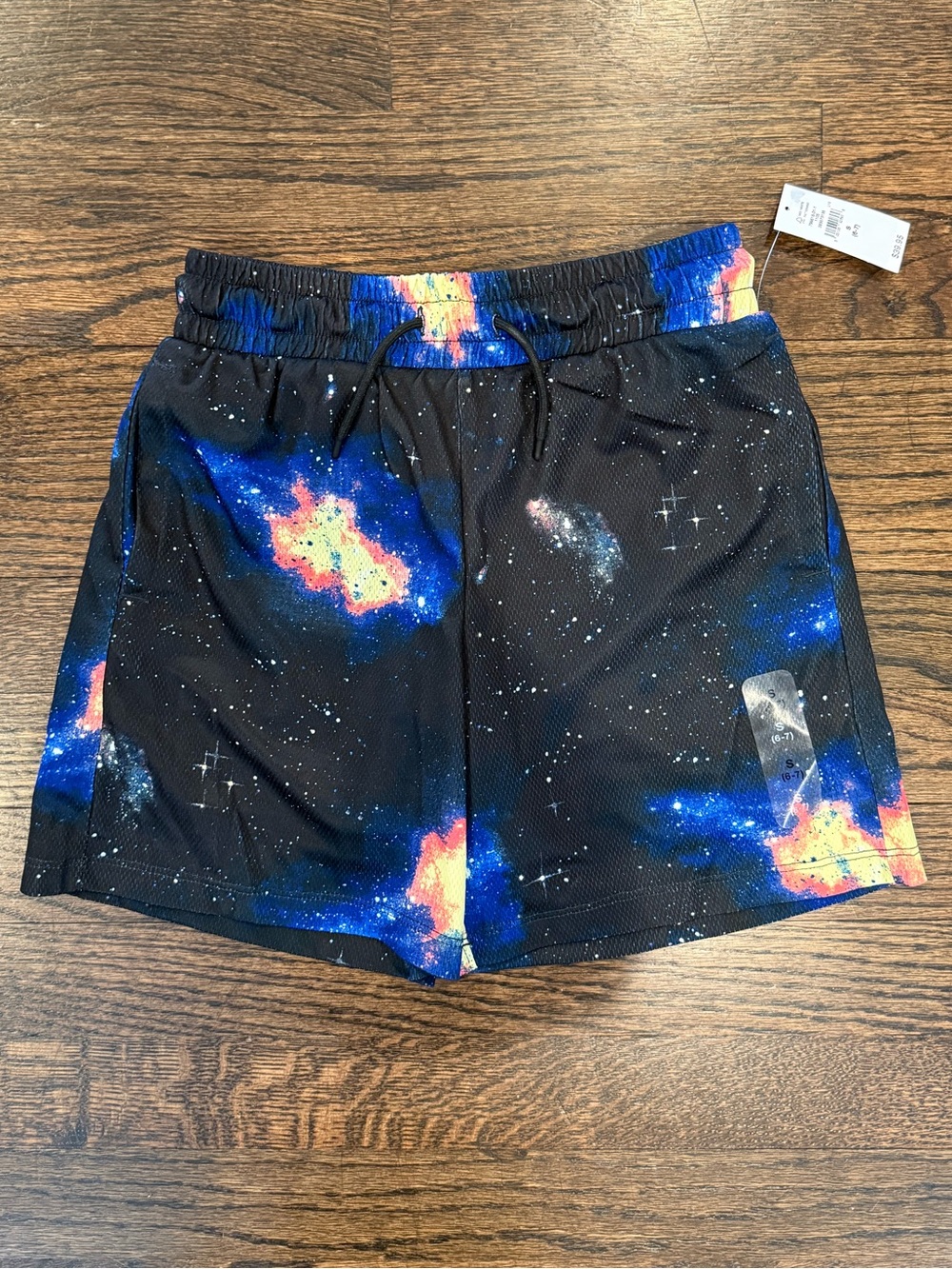 NWT Gap Kids GapFit 6” Recycled Mesh Easy Shorts Outer Space print